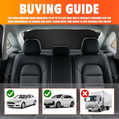 39.37"x19.76" Car Rear Window Sun Shade - Image 7