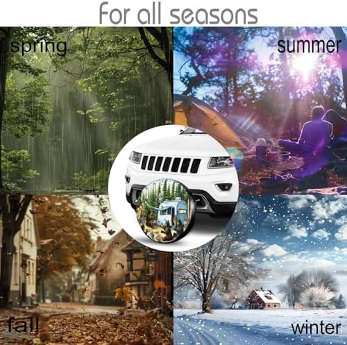 Camping Bears Spare Tire Cover for Rv SUV, Funny Waterproof Wheel Protectors - Image 4