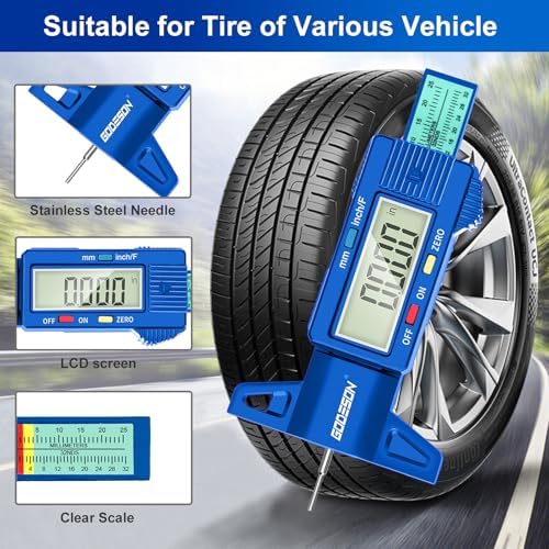 GODESON Tire Tread Depth Gauge, Digital Tire Tread Depth Gauge - Image 4