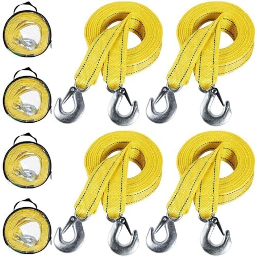4 Pack Heavy Duty Tow Strap Rope by WSSROGY%C3%97LAMEA