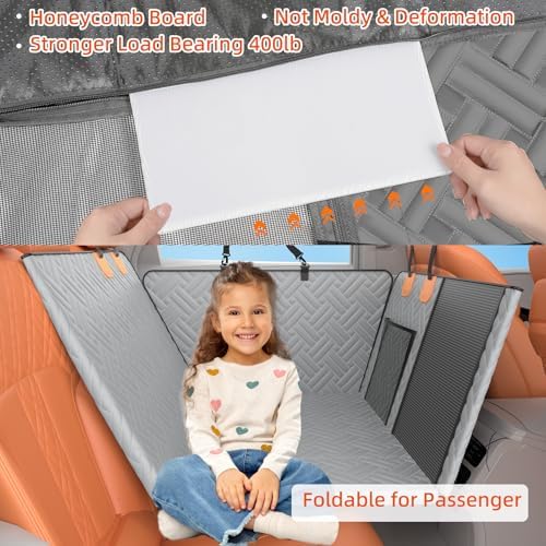 Back Seat Extender for Dogs, Hard Bottom Car Seat Cover for Dogs - Image 5
