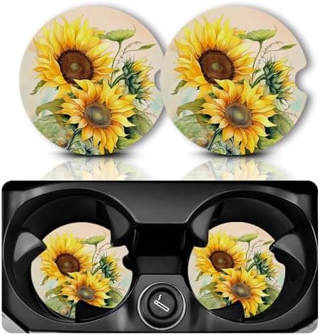 Yonlevres Car Coasters for Cup Holders, 2 Pack by Yonlevres
