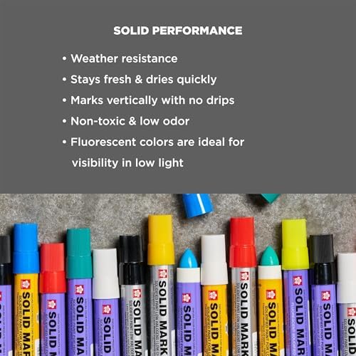 Sakura Solid Paint Markers, Fluorescent Orange, 3 Pack - Image 4