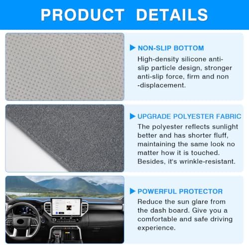 Autorder Gray Dashboard Cover Mat - Image 6