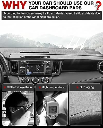 Cartist Custom Fit for Dash Cover Mat Toyota RAV4 2013-2018 Accessories Suede - Image 2