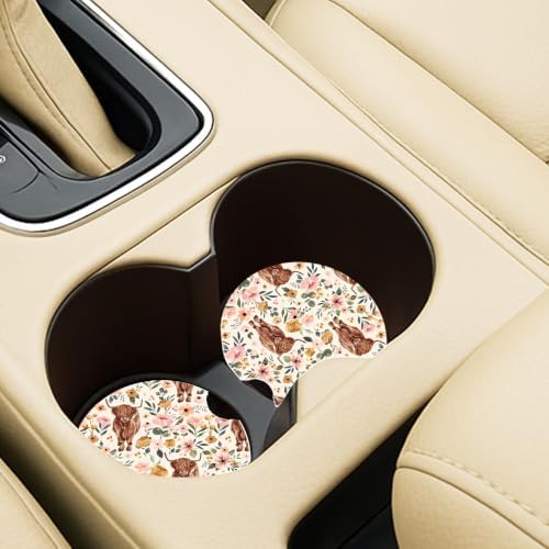 Ceramic Car Coasters – Absorbent Car Cup Holder Coaster Set - Image 3