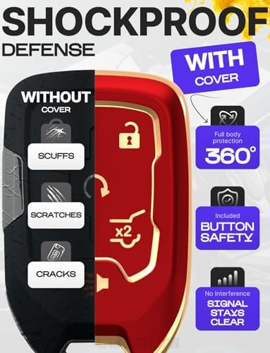 Lucrum Compatible with Chevy, Buick Key Fob Cover & Keychain - Image 4