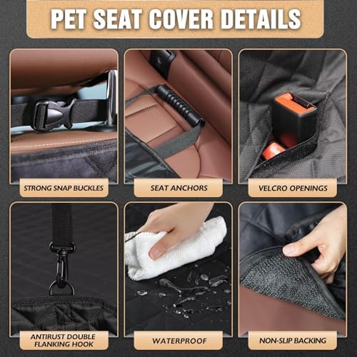 K KNODEL Dog Seat Cover, 100% Waterproof Car Seat Cover - Image 5