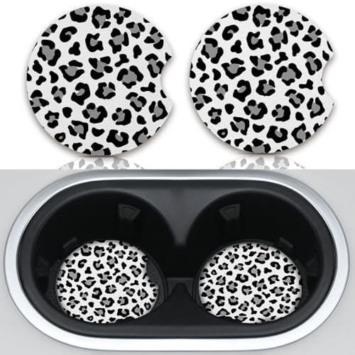 Leopard Print Car Coasters, Cute Car Assecories by Unknown
