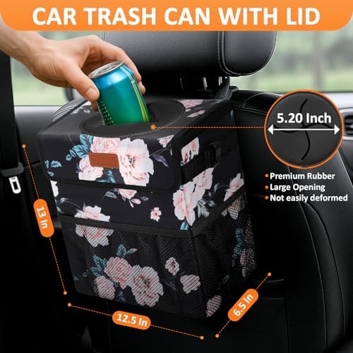 Vankor Car Trash Can with Lid Leak Proof Car Accessories - Image 2