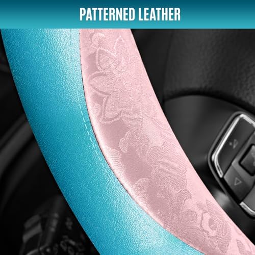 PIC AUTO Steering Wheel Cover, Universal Fit 14.5"–15.5", Soft PU Grain Leather - Image 3