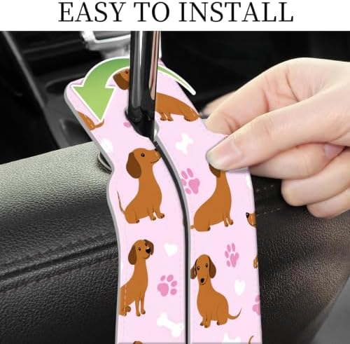 PU Leather Car Seat Hook, Storage Headrest Hanger, Cute Car Backseat Organizer - Image 5