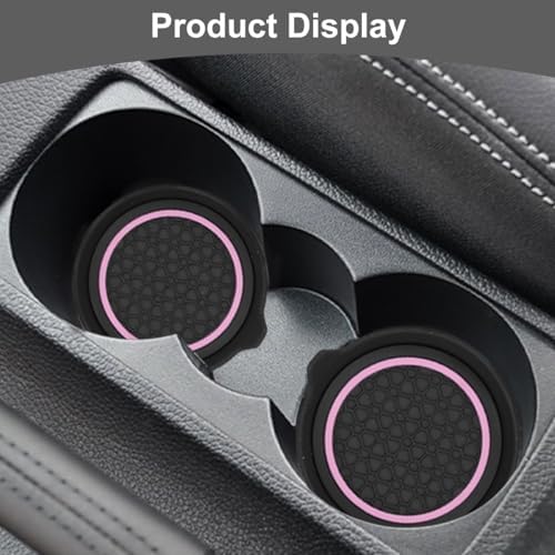 HZEL Car Cup Holder Coasters, Recessed Automotive Drink Mat Decoration - Image 6