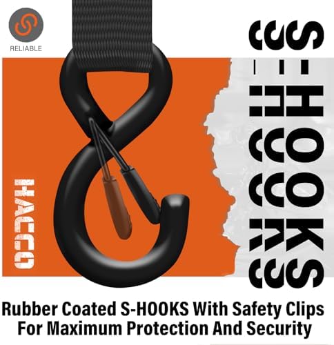 Haccoplanet Ratchet Tie Down Straps, 1 in x 16 ft - Image 3