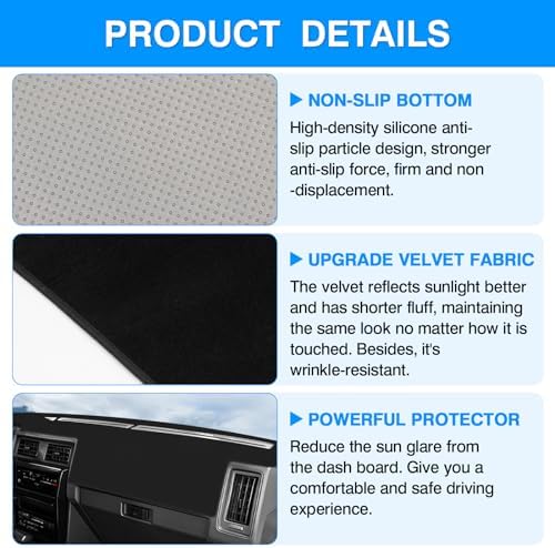 Autorder Dashboard Cover Mat for 1986-1993 Nissan Pathfinder D21 Accessories - Image 6