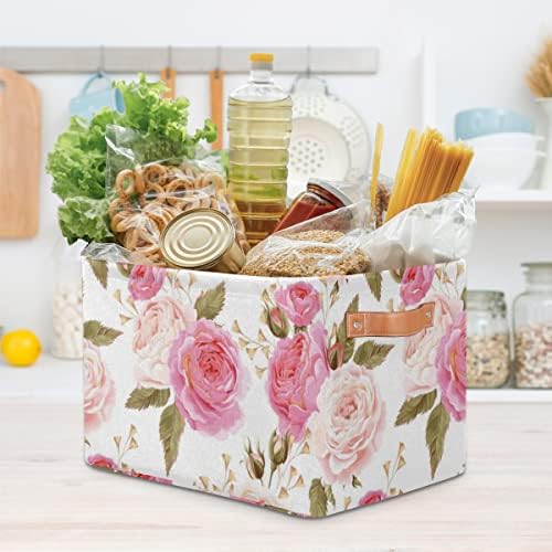 Pardick 2Pack Floral Flower Rose Large Collapsible Storage Bins - Image 6
