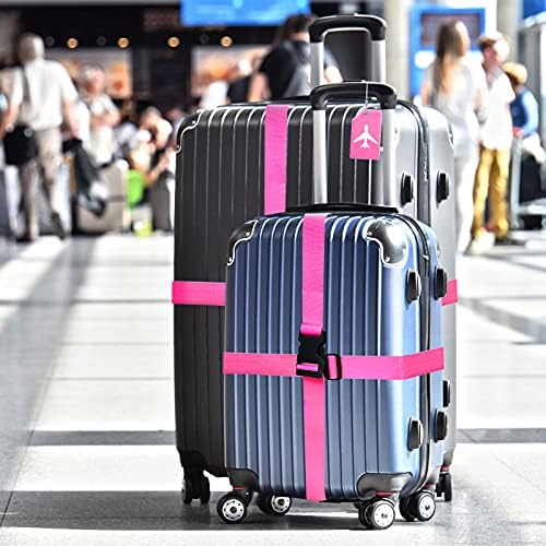Weewooday 8 Pcs Luggage Straps Suitcase Tags Set - Image 6