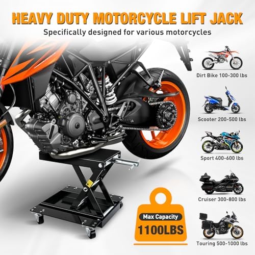 Nilight Motorcycle Lift 1100 LBS ATV Scissor Lift Jacks - Image 2