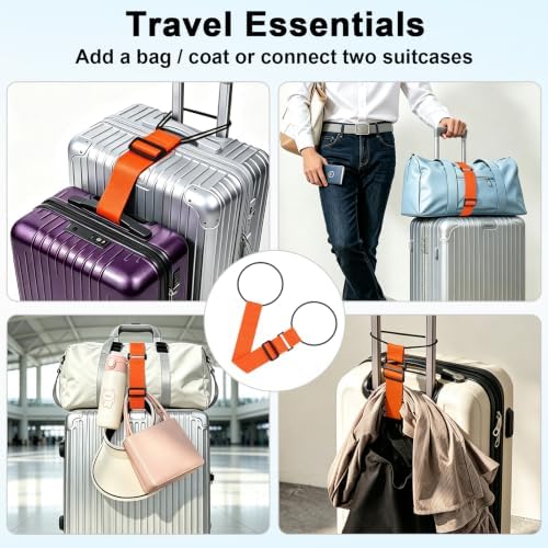 2 Pack Luggage Straps for Suitcases, Add a Bag Bungee Elastic Belt to Secure - Image 7