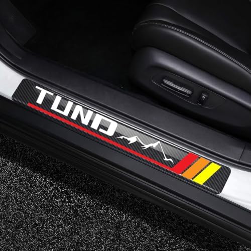 4Pcs for Tundra Car Door Sill Protector 4D Carbon Fiber Door Entry Guard Door by Unknown