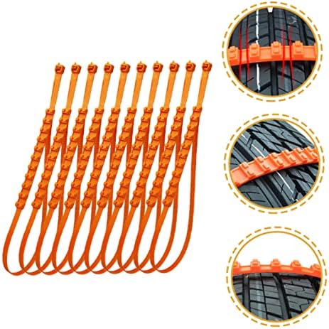 10Pcs Orange Plastic Anti-Skid Snow Chains - Image 5