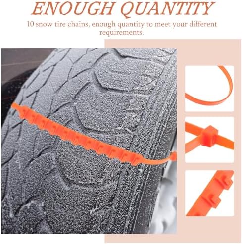VOSAREA Car Tire Anti-skid Snow Chains, Extendable Snow Tire Strap - Image 3