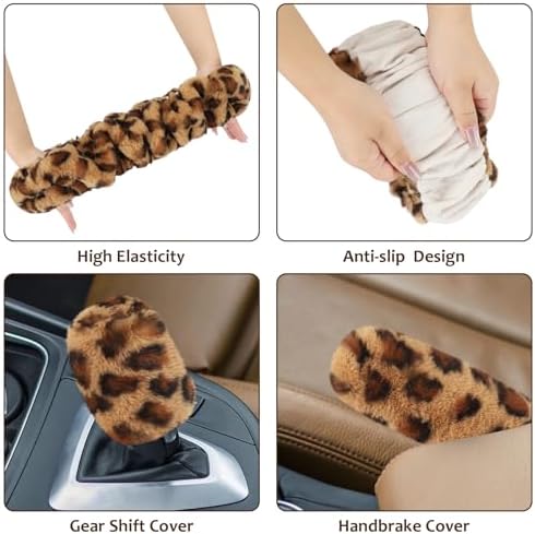Accmor Fuzzy Car Steering Wheel Cover, Universal Fit Fur Auto Wheel Cover & - Image 3