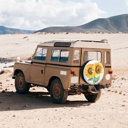 Sunflower Spare Tire Cover Yellow Sunflower Wheel Covers - Image 5