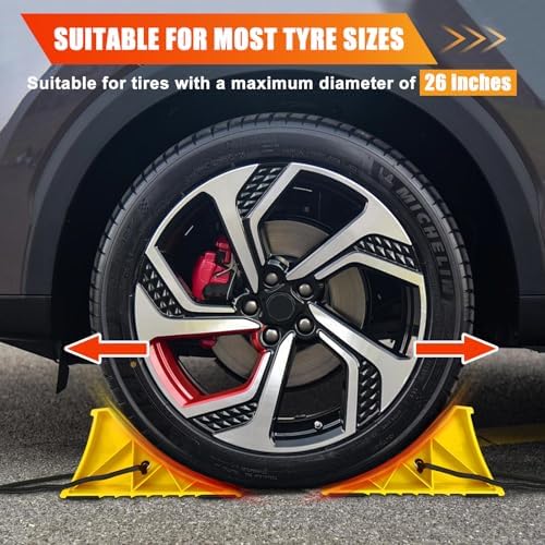 Wheel Chocks for RV Trailer, 4 Pack Non Slip Wheel Chocks for Travel Trailers - Image 7