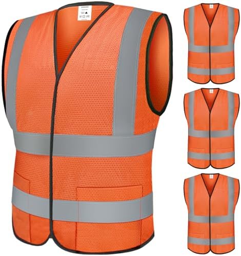 TICONN 2PK/4PK Reflective Safety Vest, High Visibility Vest by TICONN