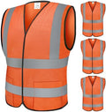 TICONN 2PK/4PK Reflective Safety Vest, High Visibility Vest by TICONN