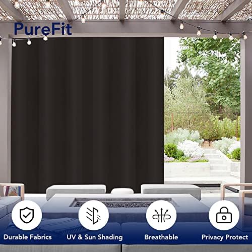 PureFit Outdoor Curtains for Patio Waterproof Weatherproof Outside Curtains - Image 3