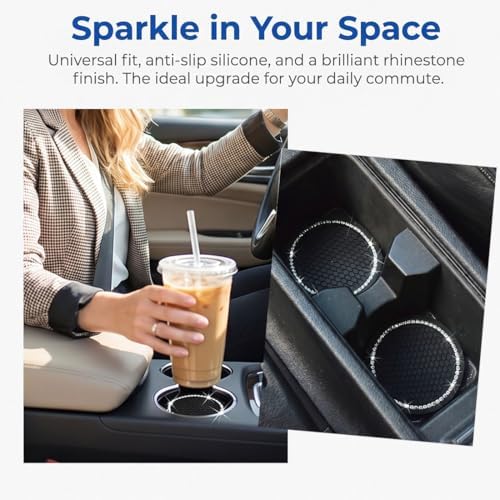Car Cup Holder Coasters, Bling Cup Holder Insert Coaster Car Interior - Image 3