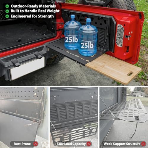 Tailgate Table for 2018-2026 Jeep Wrangler JL JLU 2/4 Door, Foldable Rear Cargo - Image 6