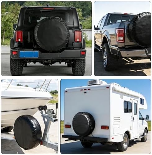 Black Spare Tire Cover 2XL for Overall Wheel Diameter 32-34 Inch - Image 7