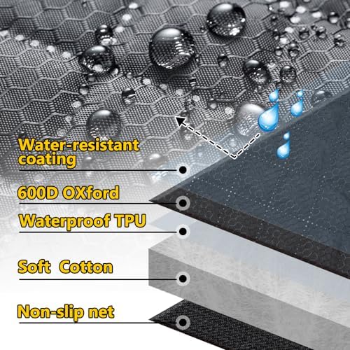 Vailge 6 in 1 Car Seat Cover for Back Seat, 60/40 Split, 100% Waterproof - Image 7