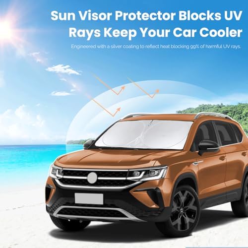 Sunshade for Volkswagen VW Tiguan 2018-2025 2026 Sun Shade Windshield Cover - Image 4