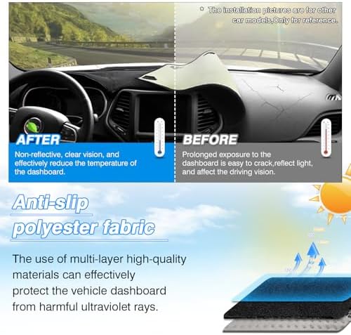 CARTIST Dash Cover for 2005-2009 Subaru Outback Accessories Dashboard Cover Mat - Image 4