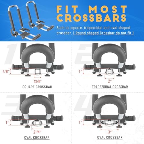 Folding Kayak Rack Car Roof Top Mounted, Aluminum Kayak Carrier - Image 5