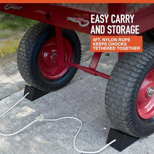 Ironton 2-Pk. of Compact Wheel Chocks, Solid Rubber - Image 2