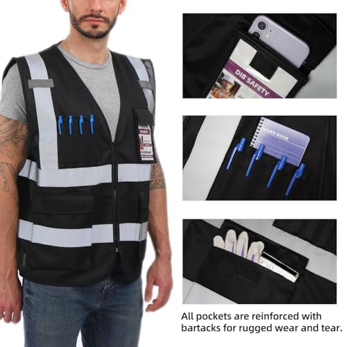 Dib Safety Hi Vis Reflective Safety Vest - Image 3
