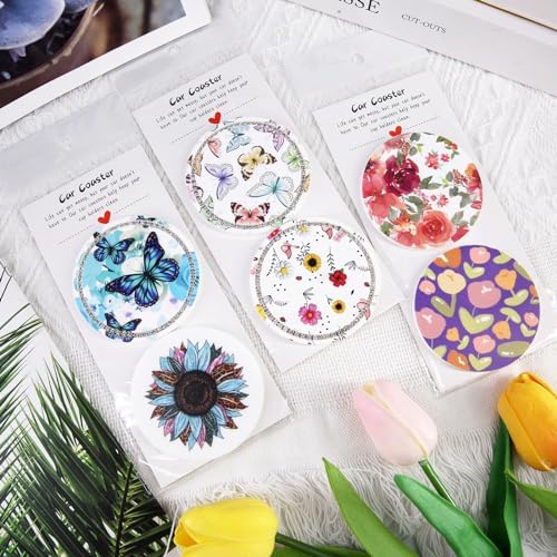 100PCS Car Coasters Packaging for Selling, Sublimation Blanks Car Coaster - Image 3