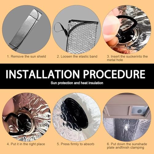 Accordion Foldable Windshield Sun Shade, Reflective Sunlight Highly Effective - Image 6
