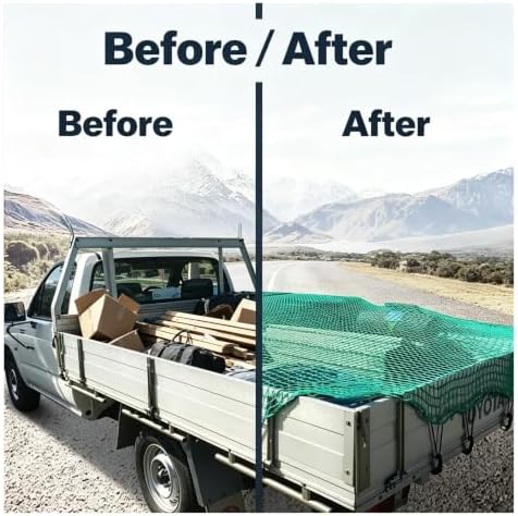 PE Trailer Cargo Net Elastic Mesh Cover Green - Image 5
