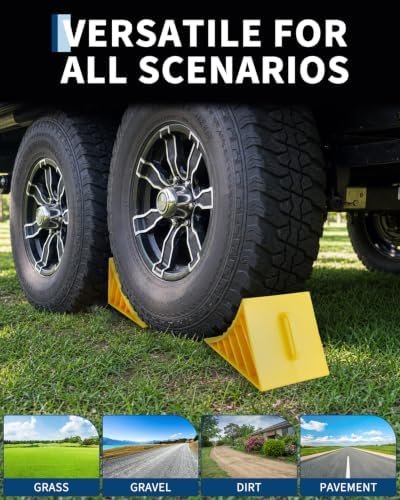 Garvee 2PCS Wheel Chocks for Trailers, Heavy Duty RV Wheel Chocks - Image 5