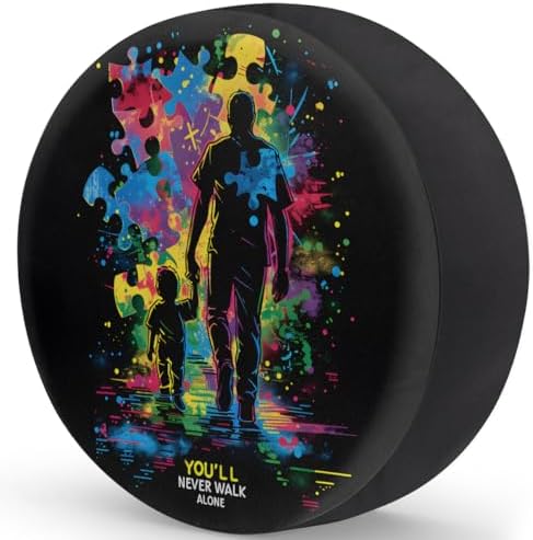 Autism Man Design Spare Tire Cover Dust-Proof Wheel Protector - Image 2
