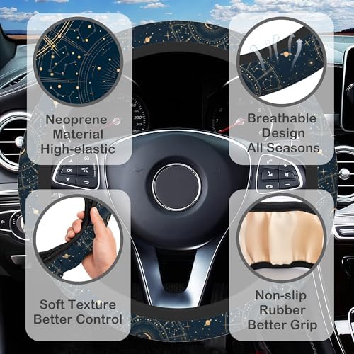 Astrology Moon Star Steering Wheel Cover - Image 3