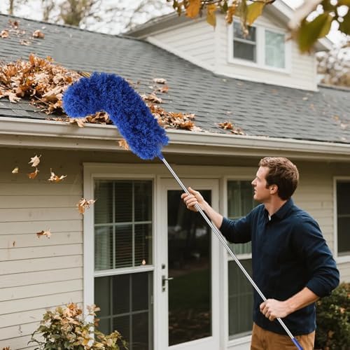 Gutter Cleaning Tool from Ground, Adjustable Telescopic Extendable Long Pole - Image 3