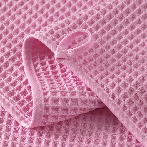 Microfiber Waffle Face Towels, 2 Pieces, Fast Drying, Lint Free 430 GSM - Image 3