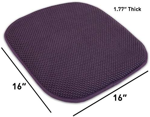 Sweet Home Collection Cushion Memory Foam Chair Pads Honeycomb Nonslip Back - Image 4